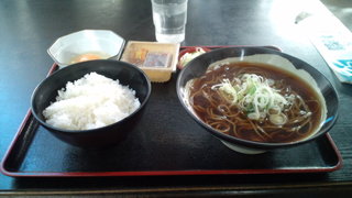 Sennensoba - 納豆ごはんセット+生卵（３５０円）