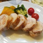 キッチン ブルー グローブ - 反対側から、海老のジュ・ソースはタップリ！