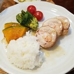 キッチン ブルー グローブ - ご飯を乗せます