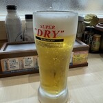 Hamazushi - ビールはアサヒスーパードライ