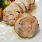 キッチン ブルー グローブ - かなり大振りな海老です