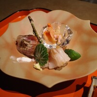 一石三鳥 別邸 - 造里　本日の鮮魚三点