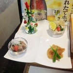 弘寿司 - 色々酒の肴　赤なまこ、あん肝、イカの醤油漬け