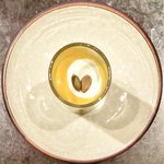 Toshi Yoroizuka - ビスキュイ・クーラント・ショコラ・柚子 1200円 のカボチャと里芋のスープ