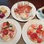 NOKA Roast & Grill - 料理写真:軽食は苺とモッツアレラチーズのマリネとワカモレ、紫キャベツのマリネ、おいしいと口コミにあったクロックムッシュ、初回ドリンクはアメリカンで