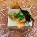 山もと - お通しのブロッコリー豆腐