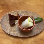 お菓子野山 - 漬物　これも自家製！