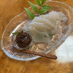 お菓子野山 - サービスの自家製刺身こんにゃく