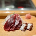 しほう田 - 酒のアテに、赤身とタコ