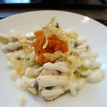 やさい料理 つむぎや - 白菜とキノコのサラダ　豆乳を使ったマヨネーズと人参のドレッシング　