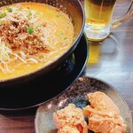 申手延麺 - 担々麺　ご飯セット