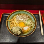 立山そば - 白えび蕎麦+生卵+とろろ昆布。