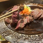 窯焼和牛ステーキと京のおばんざい 市場小路 - 黒毛和牛希少部位のステーキ&US産牛肩ロースステーキ