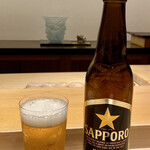 鮨 はしもと - サッポロ黒ラベル♪