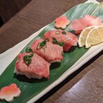 品川 ひなた - ◆炙り和牛肉寿司　3貫