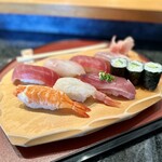 しほう田 - にぎり寿司ランチ…1100円(税込)※2024年より1300円