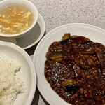 Yousukousaikan - ランチの麻婆茄子定食¥950（税込み24年2月）