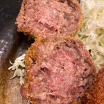 牛かつと海鍋 平田 - メンチ