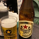 牛かつと海鍋 平田 - 赤星中瓶