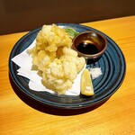 いざかや しん - 鱈白子天ぷらです(o^^o)クセがなくクリーミーな味わいが堪りません！(o^^o)