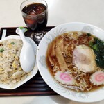 川ばた - 半チャーハン＋ラーメンセット 1100円