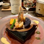 磯原シーサイドホテル - 白身魚と海老の香味揚げ