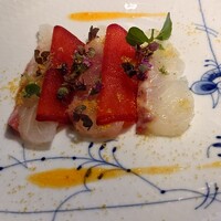 横浜うかい亭 - 真鯛とカラスミのマリネ