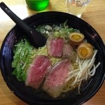 道玄 - チャーギュウ麺 \980 煮玉子 \100