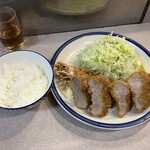 カツトラ - ジャンボ海老ヒレ定食@980円