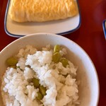 岩倉食堂 - 玉子焼きと枝豆ご飯