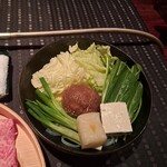 瀬里奈 - しゃぶしゃぶの野菜・その１です。