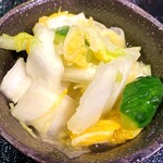 Pickled radish and Chinese cabbage