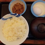 松屋 - 生玉子かけごはん　ミニ牛皿