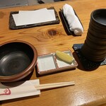 宇奈根 山中 - 蕎麦焼酎、蕎麦湯割り