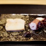 鮨 十兵衛 - あん肝、はまな味噌とタコ