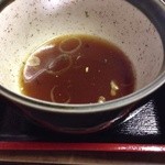 蓮月 そば店 - 201312　蓮月　★天ざる（750円）★完食後の「汁」残量