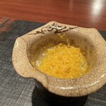 奈良屋町 青 - 釜揚げしらす餡の茶碗蒸し　ミモレットチーズを振りかけて