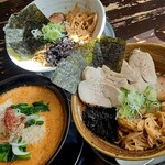 Menya Aoi - 油そば2種類、担々麺
