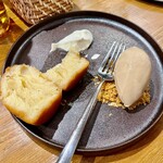 渡辺料理店 - ワイフのデセールはババ・オ・ラムと黒蜜アイスクリーム