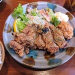 Okinawa Izakaya Ashibina - やんばる若鳥の唐揚げ定食（1210円）