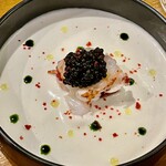 渡辺料理店 - オマール海老とキャビアのカリフラワームース　もう一皿お願いすれば良かったｗ