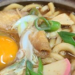 平井食堂 - 味噌煮込みうどんのアップ