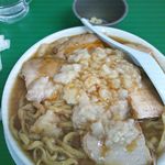 ラーメン つけ麺 今を粋ろ - （2012.4.14）ラーメン大盛りカタメン・トッピング豚、ヤサイ抜き・アブラましまし・ニンニク別皿少