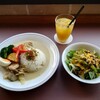 メイプル・カフェ - 国産鶏もも肉のタイ風グリーンカレー [サラダ，ドリンク付き] (1500円) ／ドリンク：オレンジジュース