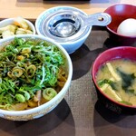 Sukiya - ねぎ玉牛丼＆おしんこセット