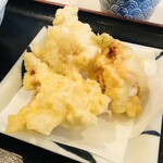 手打うどん 長谷沼 - とり天