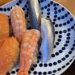 魚寿司 - 1500ベロセットの3貫寿司2人前