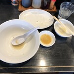 自家製麺 名無し - 完食完飲。