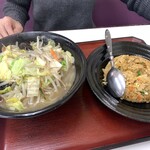 ラーメンとん太 - タンメン、チャーハンセット　950円＋400円→1350円