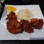 情熱食堂 - 伝説の唐揚げM定食（４個）860円　唐揚げアップ